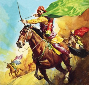 Parthian warrior at the battle of Carrhae in 53 BC by James Edwin McConnell