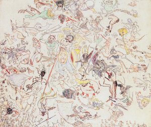 Devils beating angels and archangels