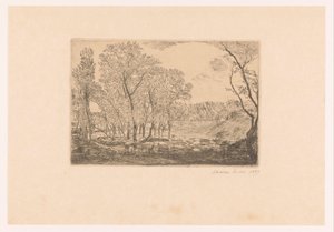 Landscape with Poplars by the Water by James Ensor