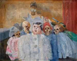 Pierrot and skeleton