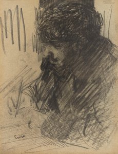 Portrait of Dario de Regoyos Writing by James Ensor