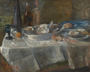 Still Life with Oysters by James Ensor