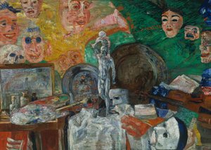 Still Life in the Studio or Attributes of the Arts by James Ensor