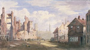 Demolition of Old Houses Near Walbrook to Make Way for King William Street, City of London, 1834