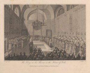 King on His Throne in the House of Lords by James Fittler