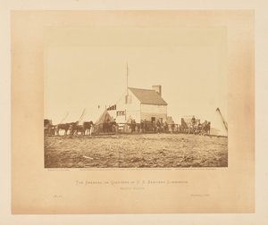 The Shebang, or Quarters of U. S. Sanitary Commission, Brandy Station by James Gardner