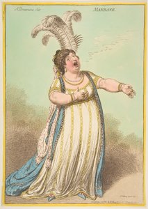 A Bravura Air. Mandane, December 22, 1801 by James Gillray