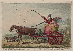 A Cockney and His Wife Going to Wycombe by James Gillray