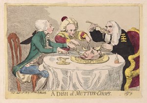 A Dish of Mutton-Chops by James Gillray