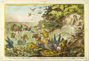 A Great Stream from a Pretty Fountain by James Gillray