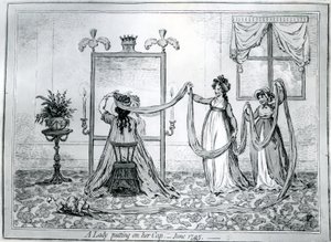 A Lady Putting on Her Hat by James Gillray