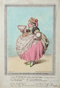 Enter Cowslip, with a Bowl of Cream, Published by Hannah Humphrey in 1795 by James Gillray