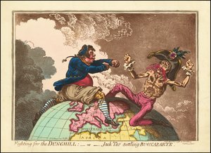 Fighting for the Dunghill - or - Jack Tar Settling Buonaparte by James Gillray