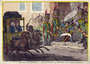 German Nonchalance – Or the Vexation of Little Boney. 1803 by James Gillray