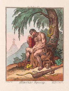 Hercules Reposing by James Gillray