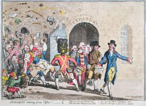 Integrity Retiring from Office by James Gillray