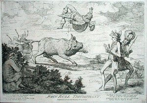 John Bull Triumphant, published by William Humphrey in 1780 by James Gillray
