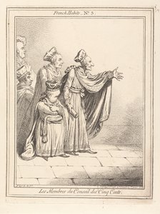 The Members of the Council of Five Hundred. French Habits No. 3 by James Gillray