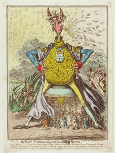 Midas, Transmuting All, Into Paper by James Gillray