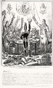 Plate 7, from The Life of William Cobbett, written by himself, pub. by H. Humphrey by James Gillray