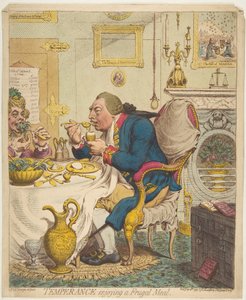 Temperance Enjoying a Frugal Meal by James Gillray
