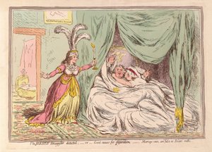 The Jersey Smuggler detected, or Good cause for Separation, Marriage Vows are False as Dicers oaths, pub. 1796 by James Gillray