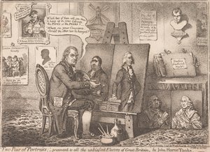 Two Pairs of Portraits; presented to all the unbiased Electors of Great Britain by James Gillray