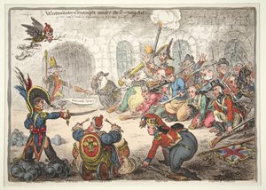 Westminster-Conscripts under the Training Act, 1806 by James Gillray