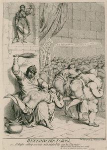 Westminster School; or, Mr Busby Settling Accounts with Master Billy and His Playmates by James Gillray