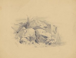 Rocks, 1839 by James Goodwin Clonney