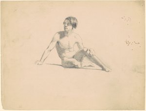 Seated Male Nude by James Goodwyn Clonney