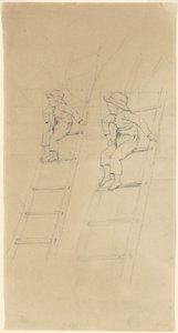 Studies of a Boy on a Ladder by James Goodwyn Clonney
