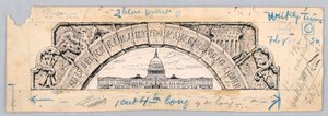 U.S. Capitol Building, Under an Arch of the Thirteen States by James Henry Moser