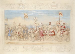 Sir Francis Hopkins Bt., Knight of the Burning Tower and Richard Lechmere, Knight of the Red Rose The Rose of Lancaster, 1839