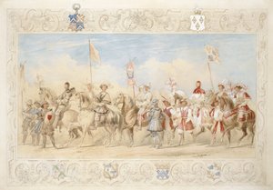 Walter Little Gilmour Esq., The Black Knight and Hon. Edward Stafford Jerningham, Knight of the Swan