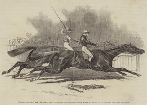 Pyrrhus the First and Sir Tatton Sykes Contending for the Derby Stakes at Epsom