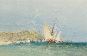 Coast Scene with Sailing Boats by James Holland