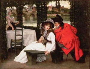 A Tryst at a Riverside Cafe, c.1869