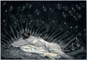 Angels ministering to Jesus after the Devil has left him by James Jacques Joseph Tissot