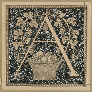 Capital Letter A, illustration from The Life of Our Lord Jesus Christ
