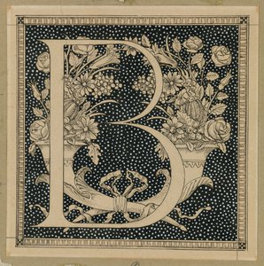 Capital Letter B, illustration from The Life of Our Lord Jesus Christ