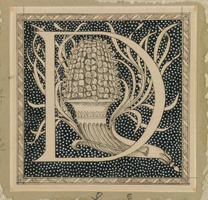 Capital Letter D, illustration from The Life of Our Lord Jesus Christ