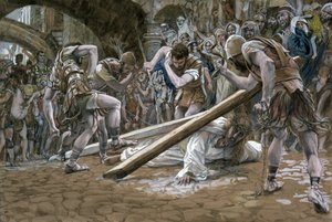 Christ Falls Beneath the Cross, illustration for The Life of Christ