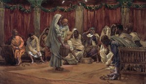 Jesus Washing the Disciples Feet, illustration for The Life of Christ, c.1886-94