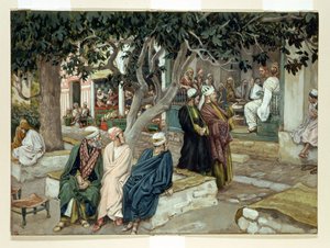 Jesus in a meeting with St. Matthew, illustration for The Life of Christ, c.1886-96