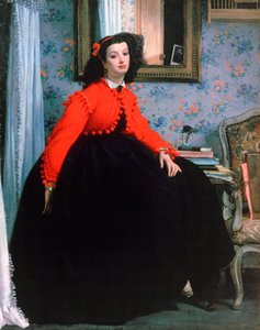 Portrait of Mlle L L, Young Lady in a Red Jacket by James Jacques Joseph Tissot