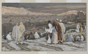 The Disciples Having Left Their Hiding Place Watch from Afar in Agony, illustration from The Life of Our Lord Jesus Christ by James Jacques Joseph Tissot