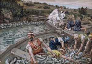 The First Miraculous Draught of Fish, illustration for The Life of Christ, c.1886-94