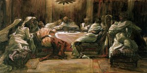 The Last Supper. Judas Dipping His Hand in the Dish, illustration for The Life of Christ