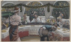 The Meal in the House of the Pharisee, illustration from The Life of Our Lord Jesus Christ